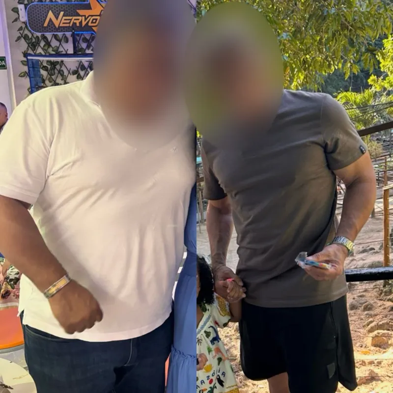 Paciente 3, antes e depois